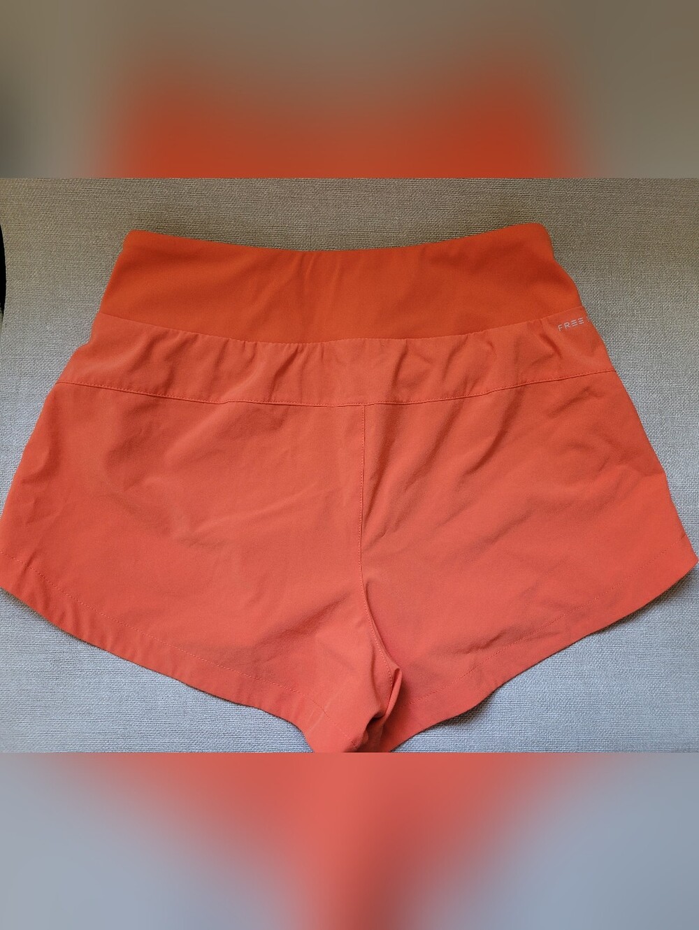 Free Fly Women Sm Bamboo Lined Active Breeze Short 3” Tigerlily Orange Running - Picture 3 of 16